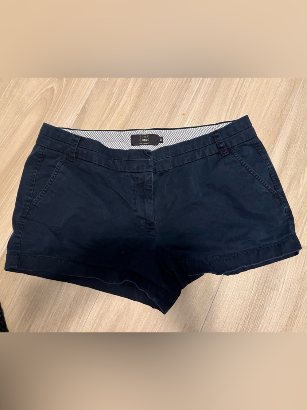 J. Crew Navy Cotton Chino 3” Inseam Shorts